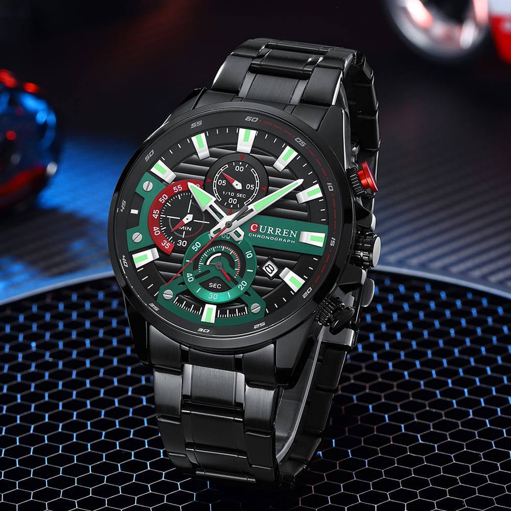 CURREN sport montres à quartz décontractées avec chronographe mode montre pour hommes en acier inoxydable Date automatique horloge mâle avec boîte
