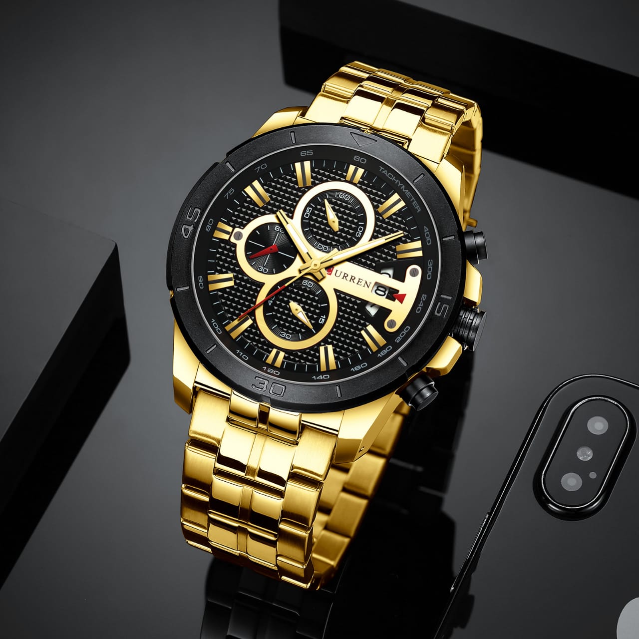 CURREN montre hommes étanche chronographe Sport militaire mâle horloge haut marque de luxe en acier