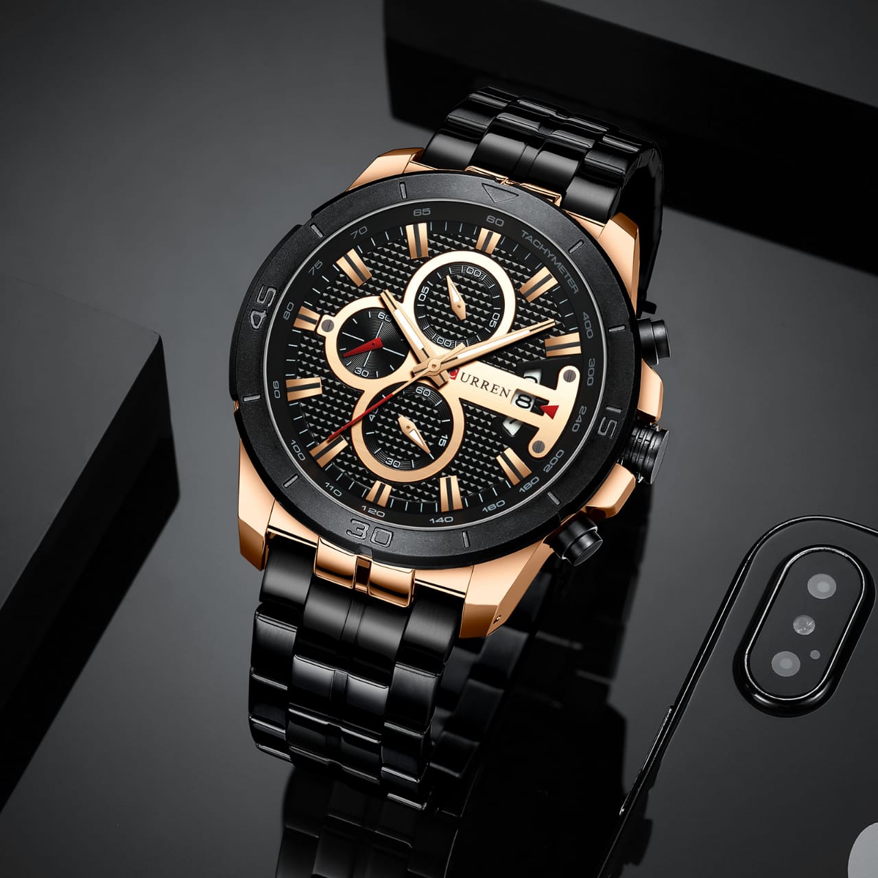 CURREN montre hommes étanche chronographe Sport militaire mâle horloge haut marque de luxe en acier