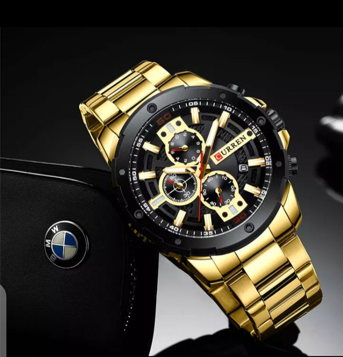 Curren nouveau 8336 bracelet en acier pour hommes calendrier montre à Quartz étanche à Six broches montre pour hommes
