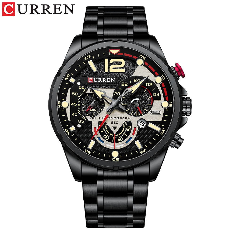 Montre Homme Curren 8395 Chronographe,acier inoxydable