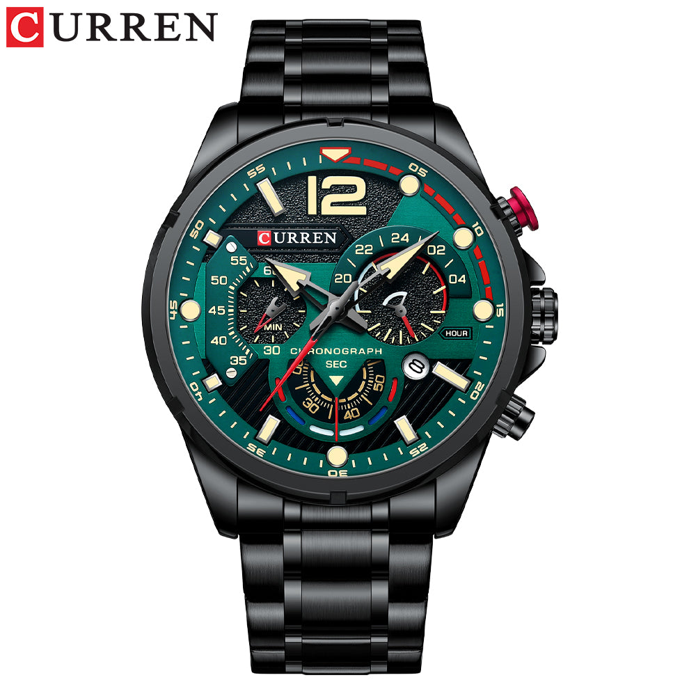 Montre Homme Curren 8395 Chronographe,acier inoxydable